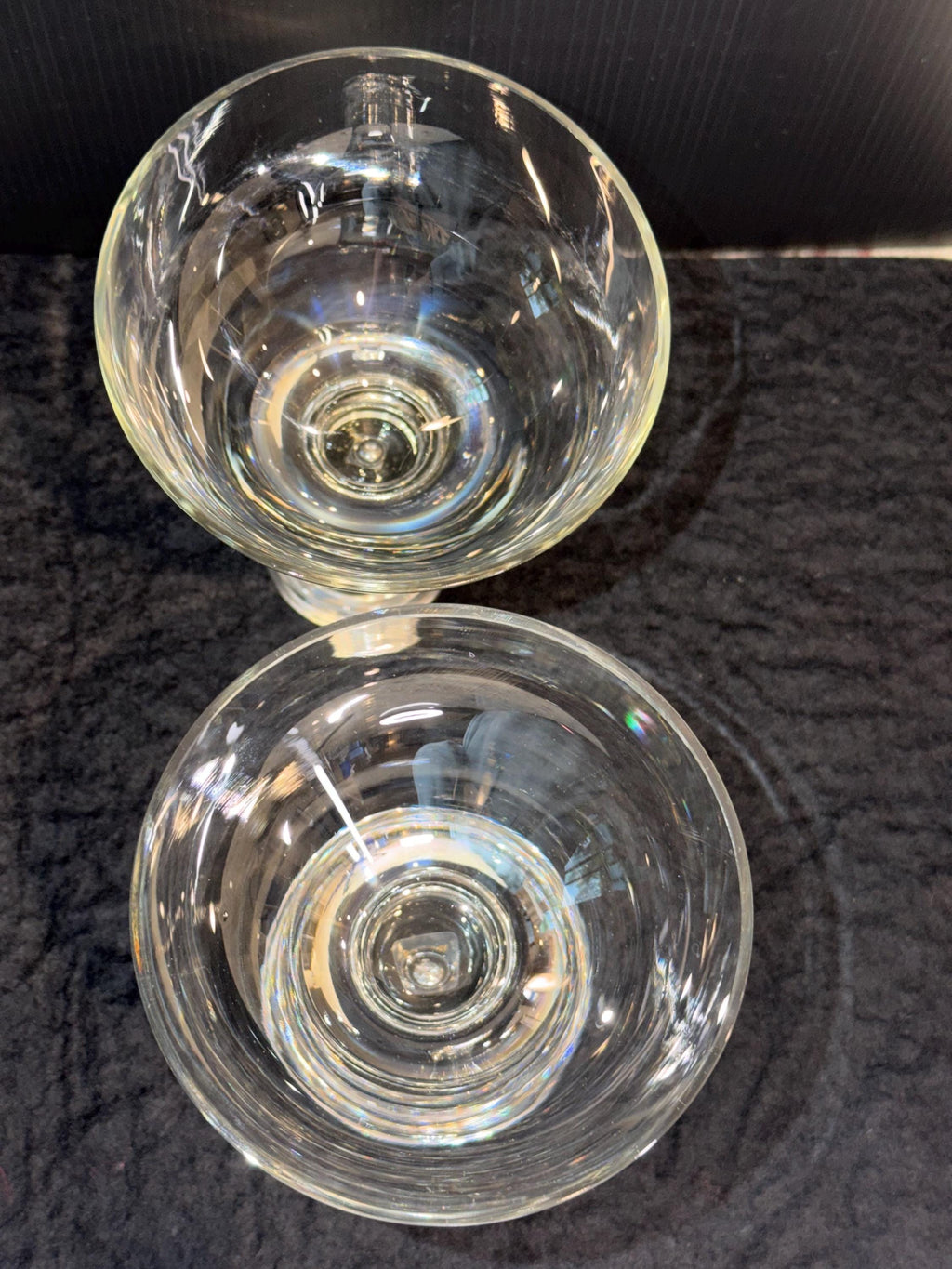 Set of 2 Crystal Coupe Glasses – Handmade Romanian Stemware for Martini, Dessert