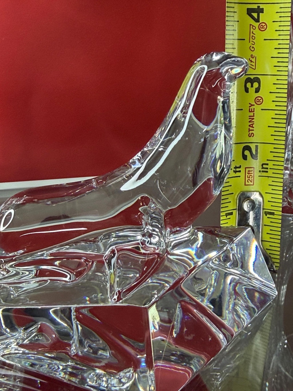 Baccarat Crystal Seal Figurine France Signed Sea Lion Iceberg Sculpture 3.5” Luxury With Box