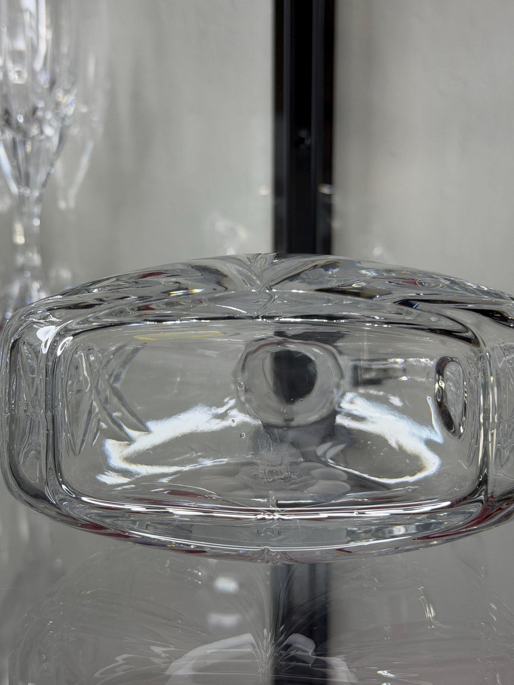Hand-Cut Crystal Pitcher – Floral Etched Bohemian Glass Vase Czech Republic