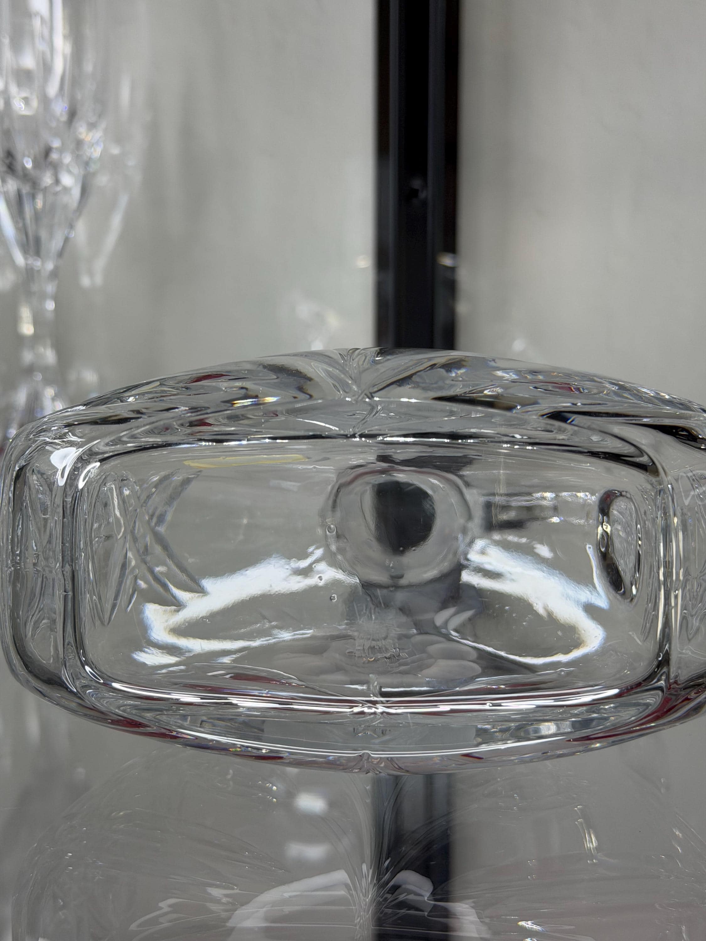 Hand-Cut Crystal Pitcher – Floral Etched Bohemian Glass Vase Czech Republic
