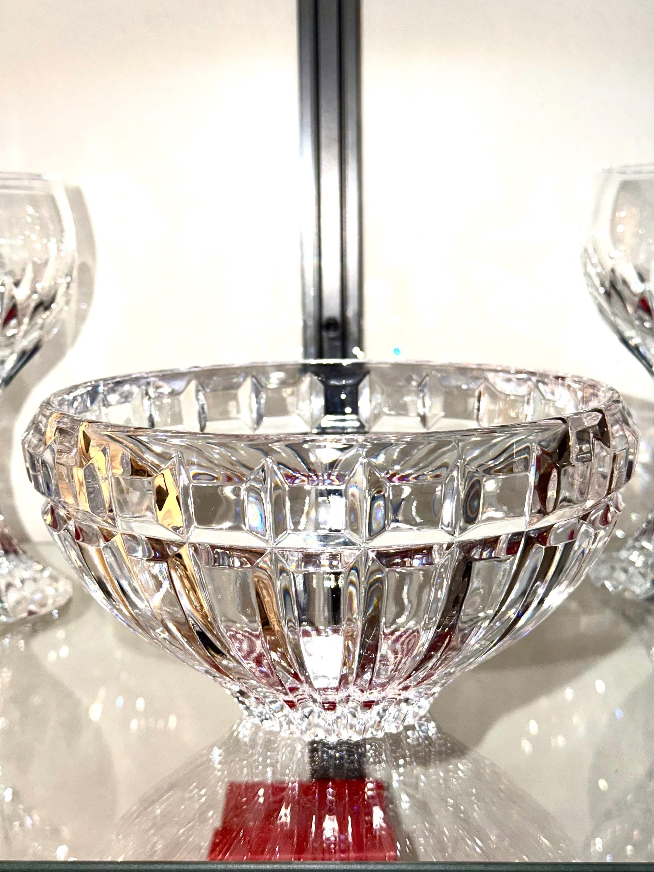 Cut Crystal Bowl | Heavy Lead Crystal Centerpiece | Elegant Serving Dish