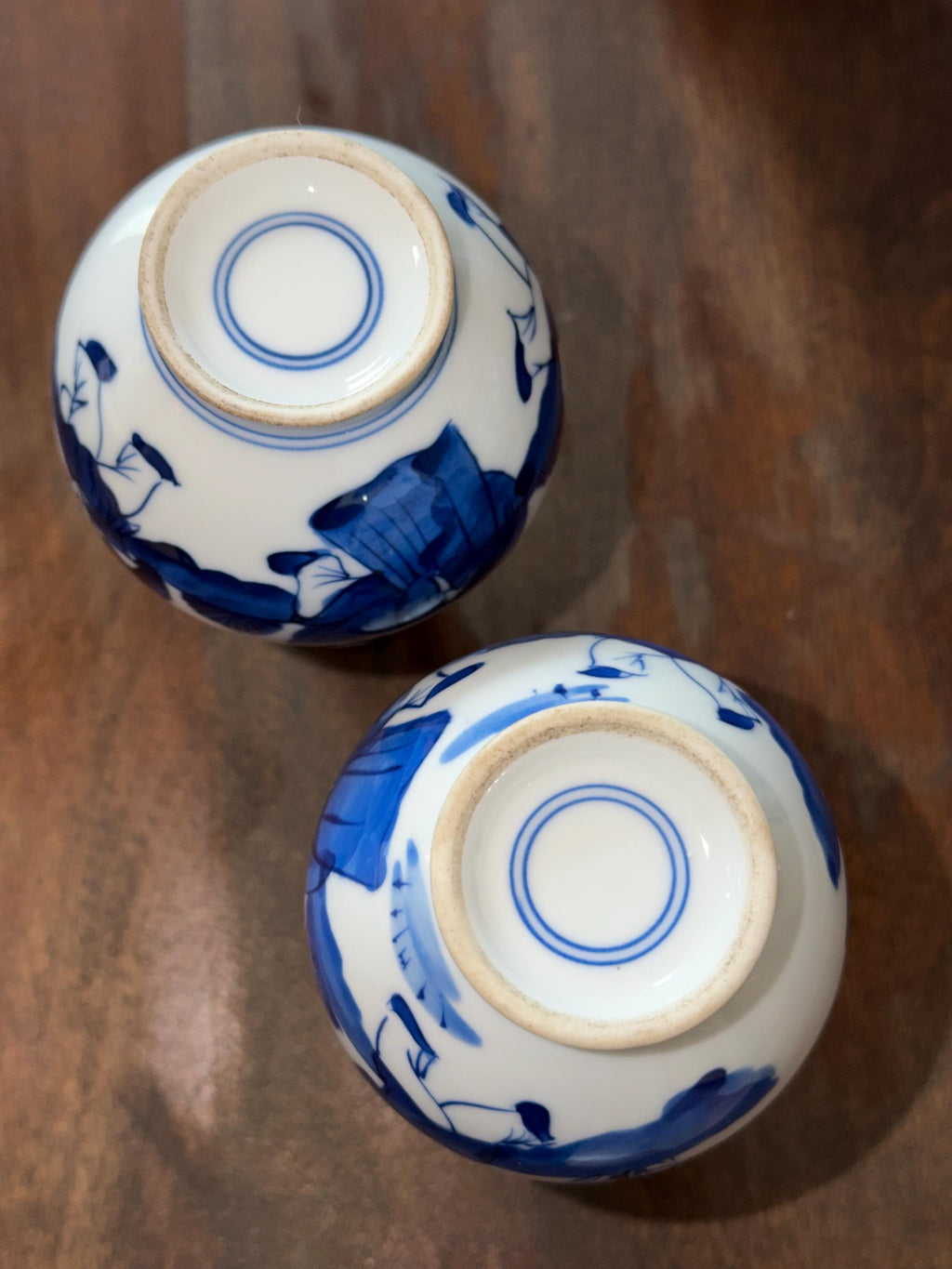 Blue White Bud Vase Pair Chinoiserie Figural Porcelain Mini Vases Set Small Decor