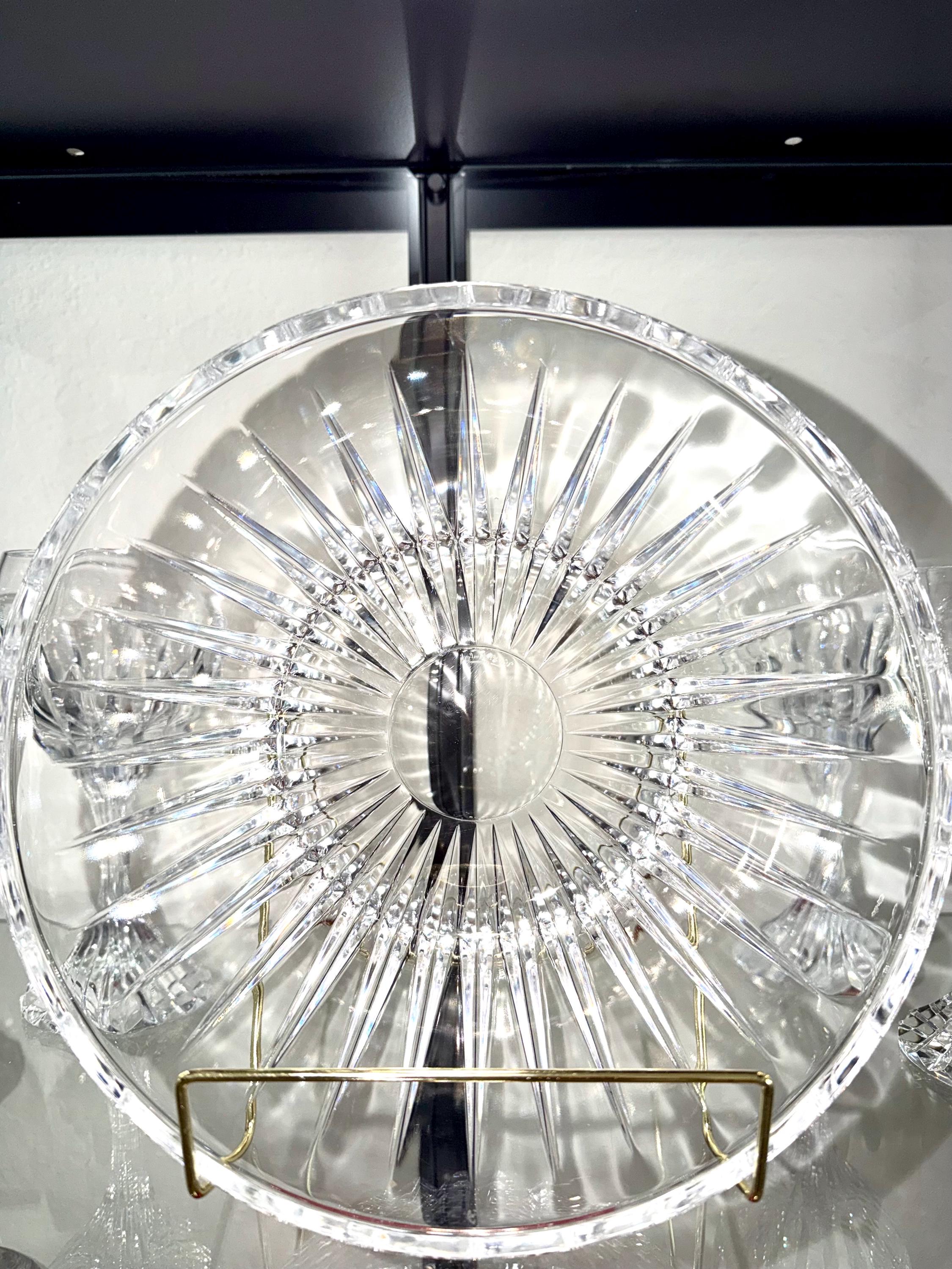 Cristal d’Arques Crystal Bowl – French Fan Cut Centerpiece – Lead Crystal Serving Dish