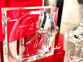 Baccarat Crystal Block Vase – Signed French Modern Glass Catchall 5” x 4” with Box