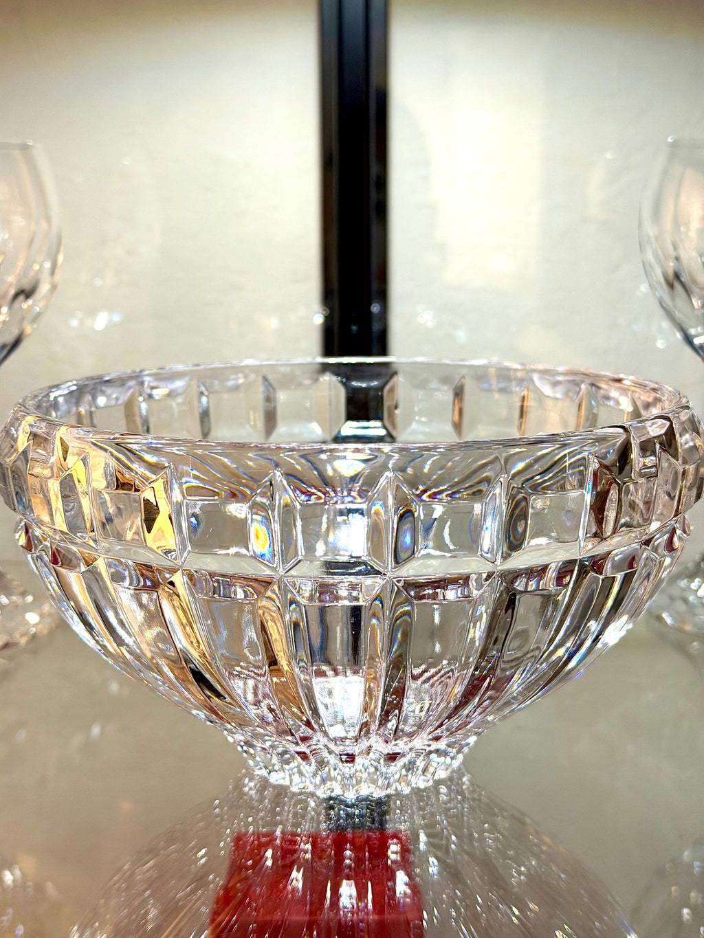 Cut Crystal Bowl | Heavy Lead Crystal Centerpiece | Elegant Serving Dish