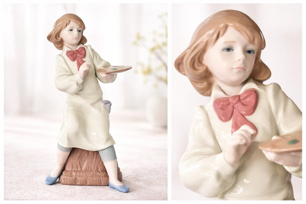 Lladró Porcelain Figurine Boy Artist Painter 1996 Hand Painted Spain Collectible Sculpture