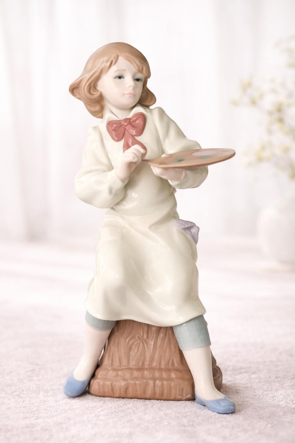 Lladró Porcelain Figurine Boy Artist Painter 1996 Hand Painted Spain Collectible Sculpture