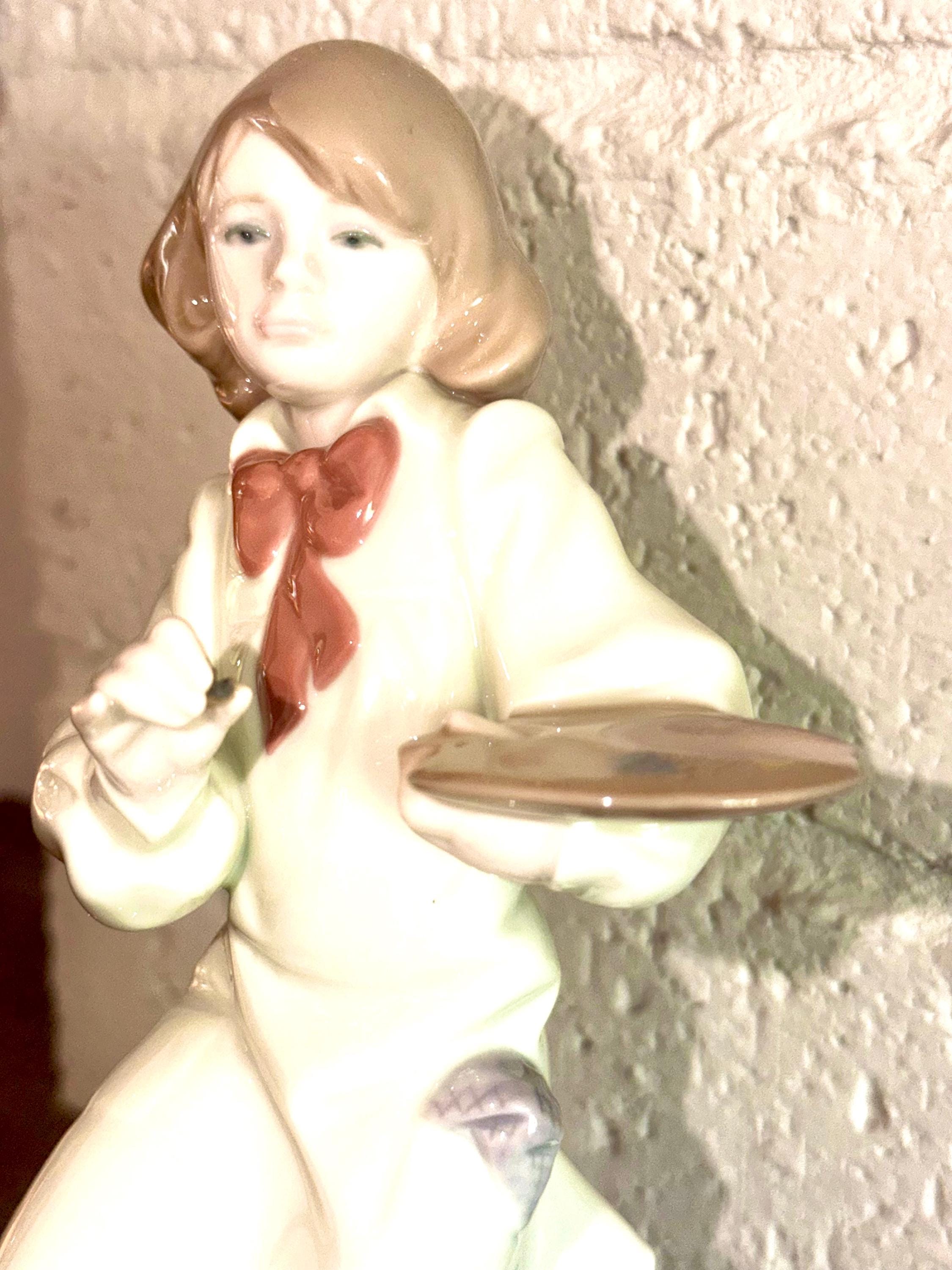 Lladró Porcelain Figurine Boy Artist Painter 1996 Hand Painted Spain Collectible Sculpture