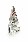 Faceted Crystal Obelisk Sculpture – Modern Geometric Art Glass Decor