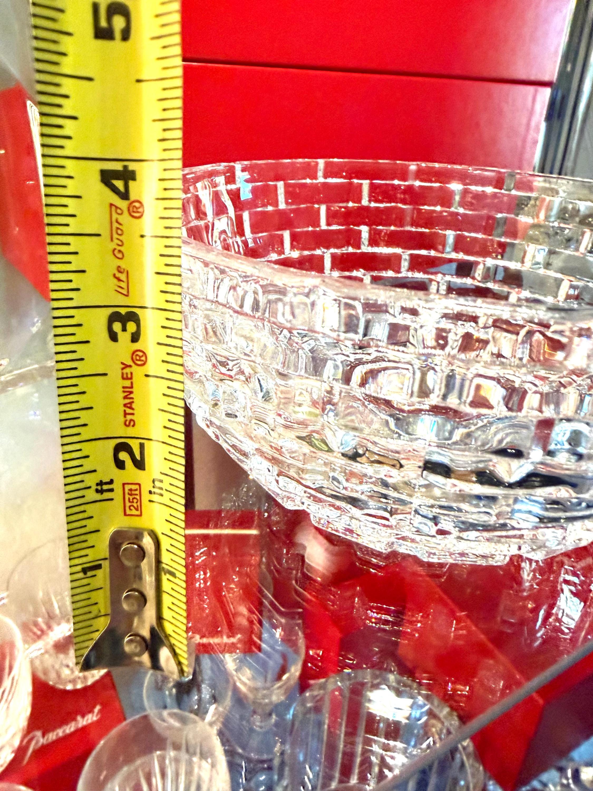Mikasa Crystal Bowl – Heavy Cut Glass, Brick Pattern Centerpiece Dish