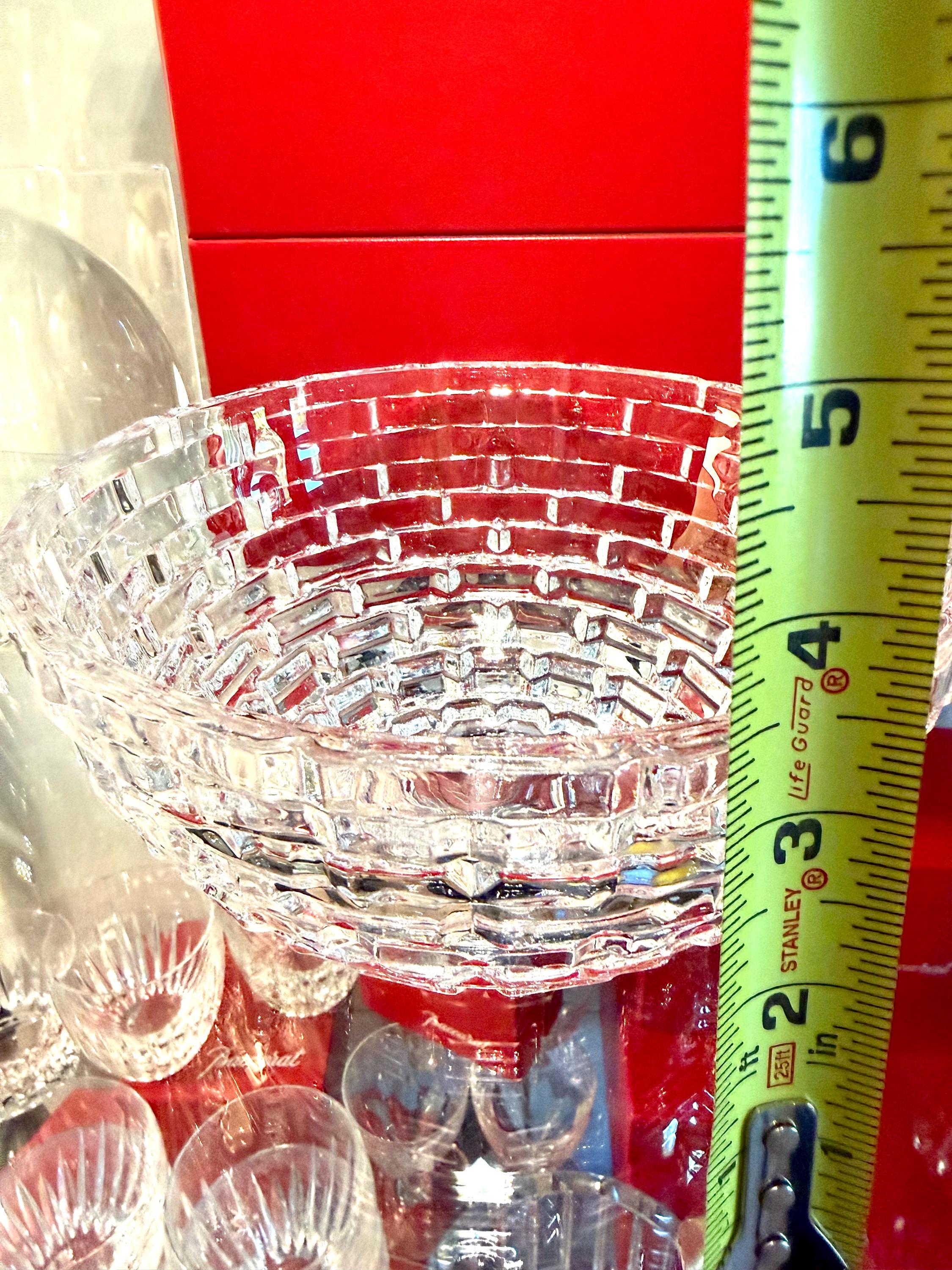 Mikasa Crystal Bowl – Heavy Cut Glass, Brick Pattern Centerpiece Dish