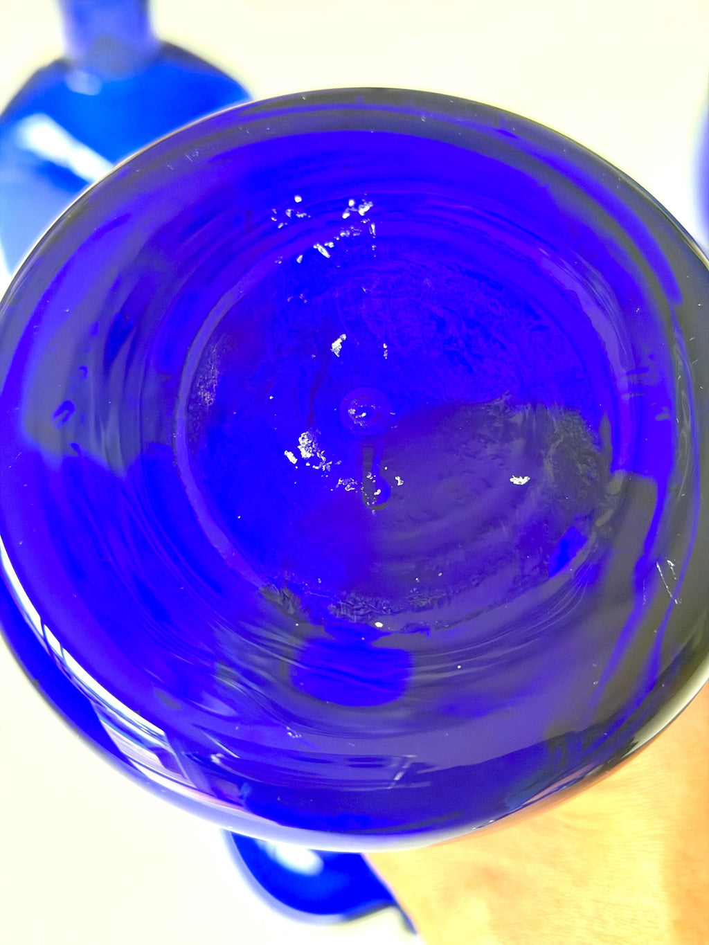 Cobalt Blue Art Glass Bud Vase / Candle Holder – Hand Blown Mid Century Style VINTAGE